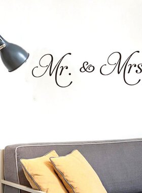 极速1Pc PVC Wall Stickers Mr. &amp Mrs. Wall StiScker Remova