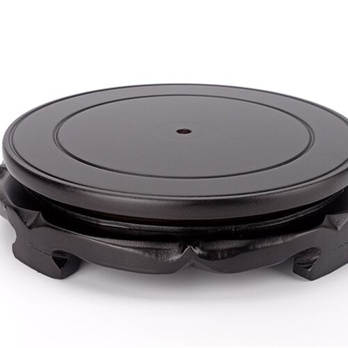 新品酒坛底坐 实木花盆做托盘摆件座G架高高脚支式子设圆形工艺品