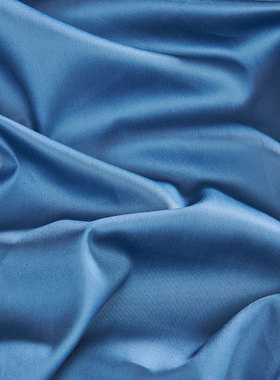 极速60支新疆长绒棉纯棉床单单件蓝色1.8米床纯色贡缎高X端夏季1.