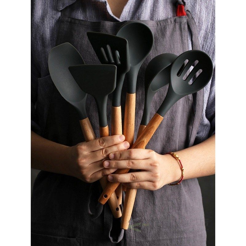 极速1Pcs/Setg Silicone Cooking Utensils kitchen Accessories
