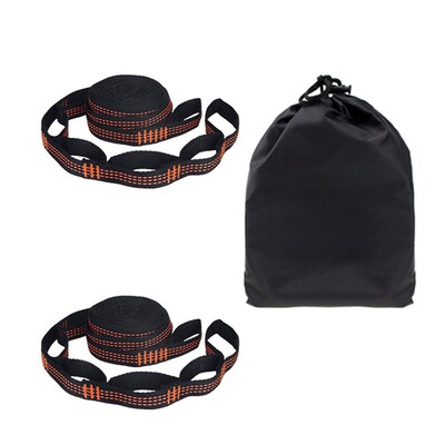 新品2Pcs Outdoor Hmammock e Straps Set 5 Ring High Load-Bear
