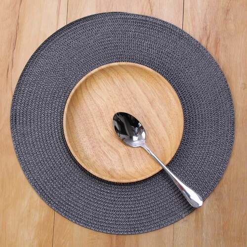 新品1pc Round Wjoven Placemats PP Waterproof Dining Table Ma