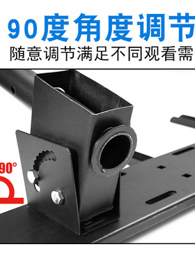 新品通用电视f机吊架广告机灯箱天花板吊顶支架伸缩旋转双杆双屏