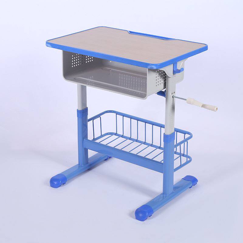 新品可升降家用手摇儿童小学生课桌椅套装补习培R训辅导单人课桌