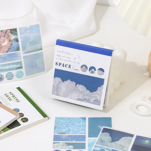 新品50sheets 50 Patterns Washi Paper InsK Stickers Book Aest