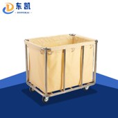 极速不锈钢特厚加固长q方形布草车酒店客房清洁车宾馆洗衣房衣物
