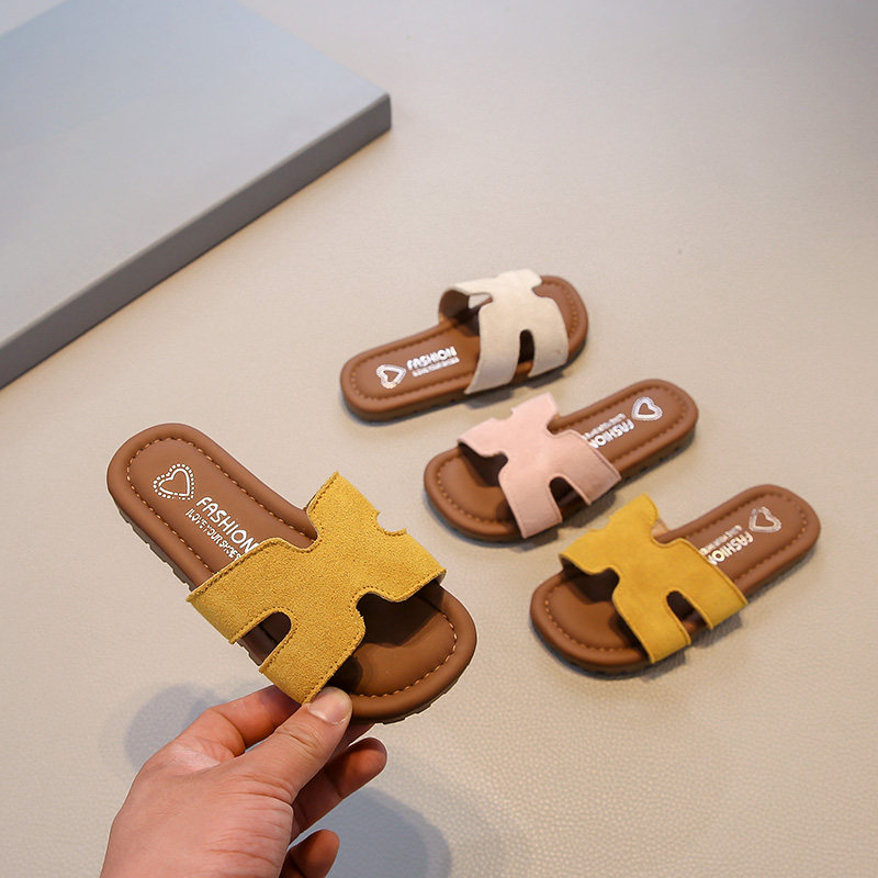 女童韩版时尚外穿拖鞋夏季新款小女孩平底防滑沙滩凉拖儿童一字拖