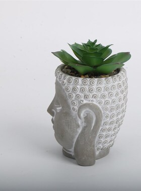 新品创意中式水泥佛像人物摆w件盆景造景微景观摆设创意家居装饰