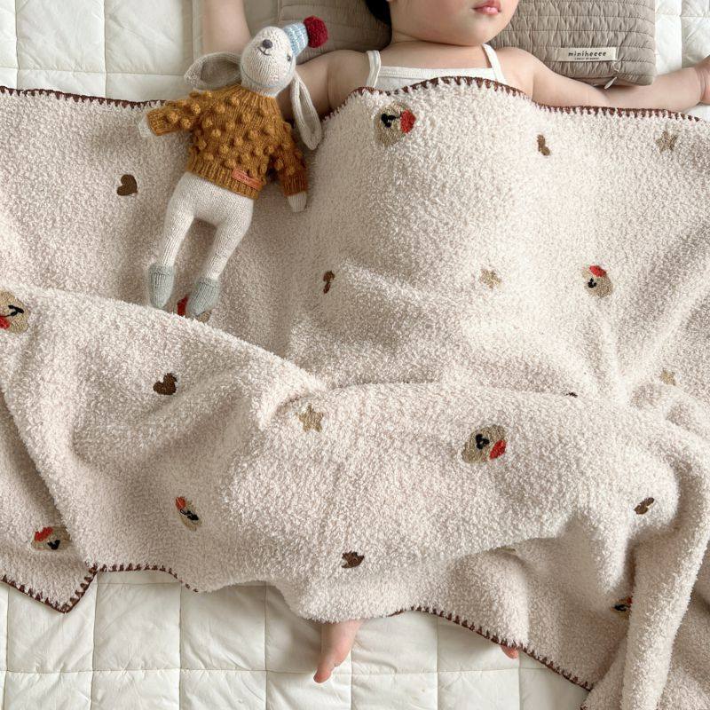 极速insc韩式婴儿毛毯a类软绵绵儿童午睡空调盖毯宝宝绒毯外出推