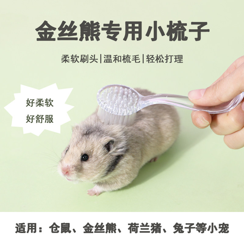 新品仓鼠软毛梳h子长毛金丝熊生活用品小刷子兔子龙猫豚鼠刺猬梳