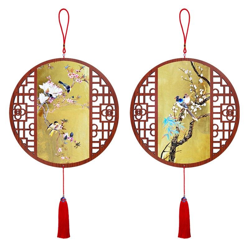 新品金色富贵f花鸟中国结大挂件新中式餐厅装饰画玄关书房客厅过,特色手工艺,中国结,淘宝优惠券,粉丝福利购,淘宝优惠卷