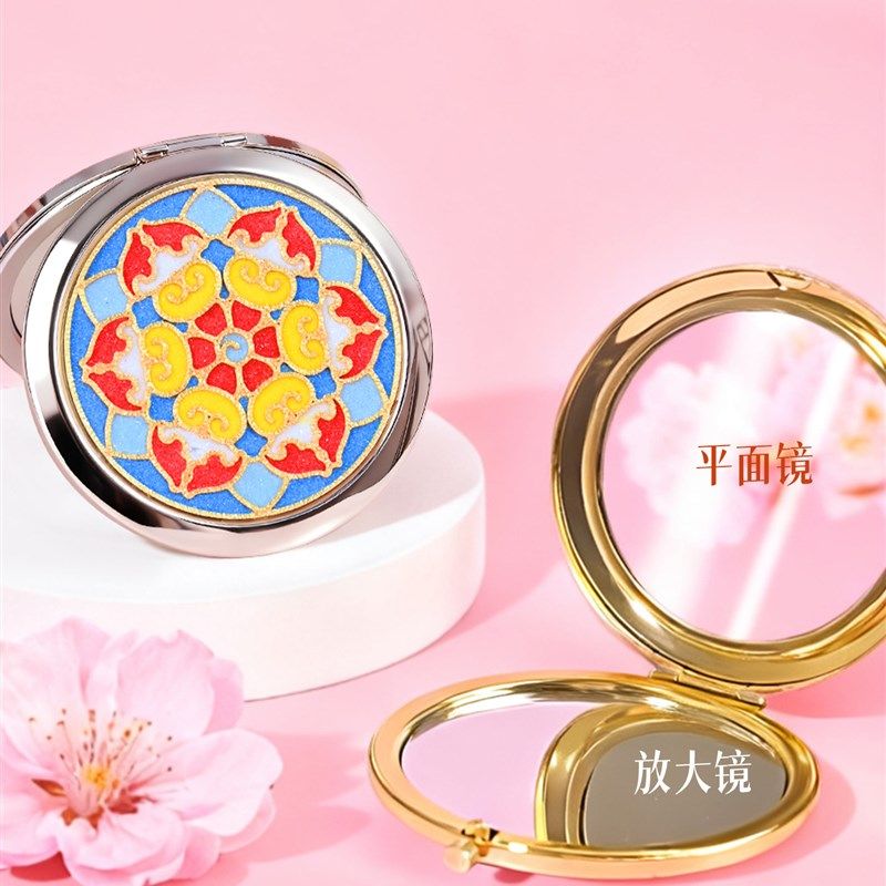 极速免掐丝珐琅画景泰蓝镜子手工diy化J妆镜非遗制作材料入门全套,特色手工艺,景泰蓝,淘宝优惠券,粉丝福利购,淘宝优惠卷