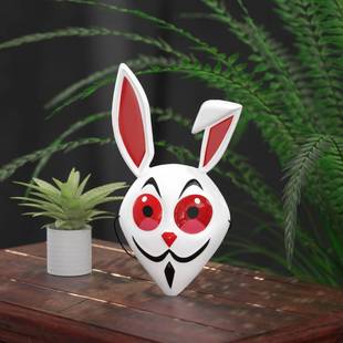 极速地铁跑酷弗兰克的兔子面具D同款儿童成人万圣节网红折耳朵