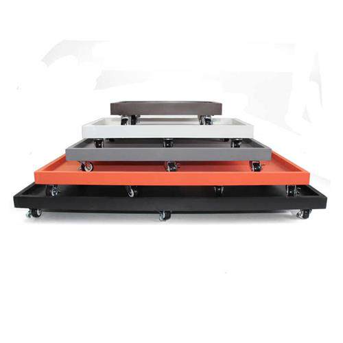 极速长方形移动花盆接水底盘仿水泥底托万向轮P托盘带煞车盆景地