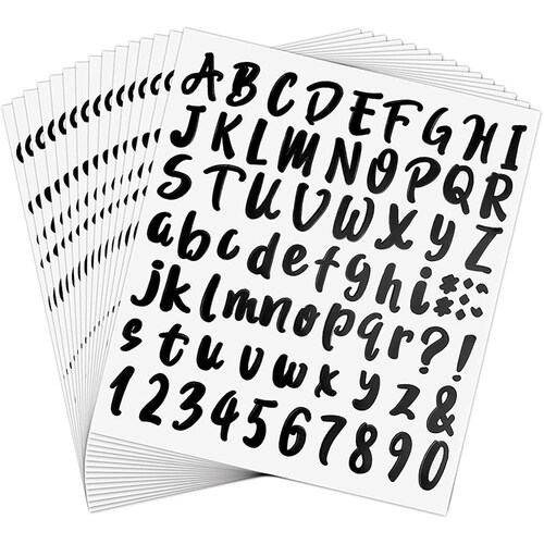 新品108b0 Pieces 15 Sheets Self Adhesive Vinyl Letter Number