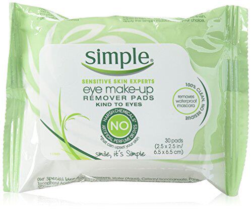 极速Simple Sensitive Skin Experts Eye Make-Up RemoverY Pads