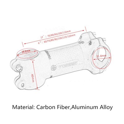 极速Bike Stem Bike Carbon Fiber Stem BicyLcle Riser Stem MTB
