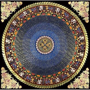 郯城零舒适基础画金六字唐卡DIY临摹草稿茶室禅画定制礼品精心绘