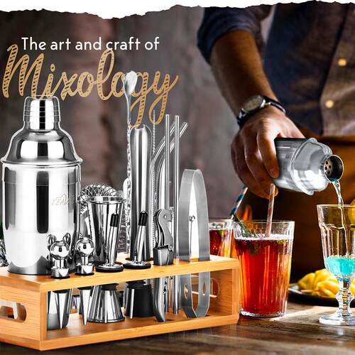 鸡尾酒调酒器套装304不锈钢雪克壶波士顿调酒工具酒具生日礼物