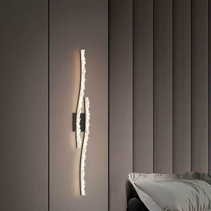 格栅壁灯客厅电视背景墙极简长条灯卧室床头装饰中山灯具楼梯网红