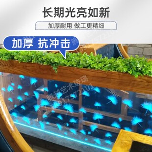 激光内雕酒店KTV商场家装楼梯护栏卡座隔断夹胶钢化玻璃厂价直发