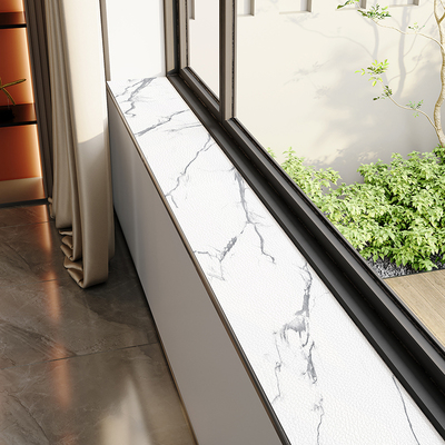 仿大理石纹窗台垫子极窄窗沿改造皮革保护垫子防滑防水飘窗垫定制