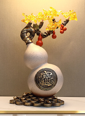 葫芦摆件新中式高档客厅电视柜酒柜装饰品博古架创意摆设乔迁礼品