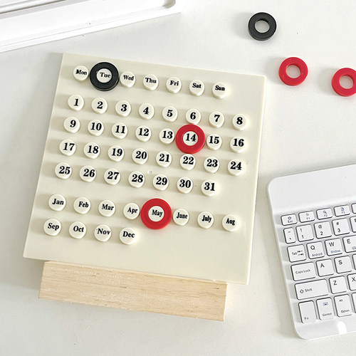 日历摆件2023年奶油ins中古风简约亚力克diy礼物桌面网红装饰台历