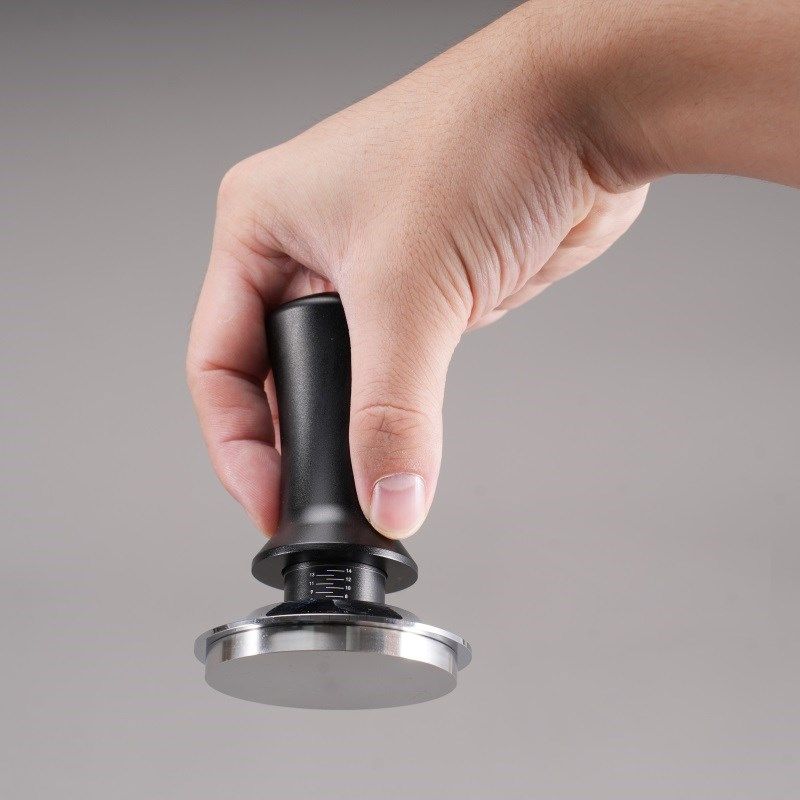 咖啡压粉器恒力实木平底压粉锤弹力布粉器意式咖啡机51/53/58mm