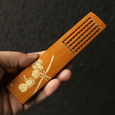 速发十几年玉竹老料东名家玩挺飞本工留青雕刻文戚毛子猪鬓刷竹