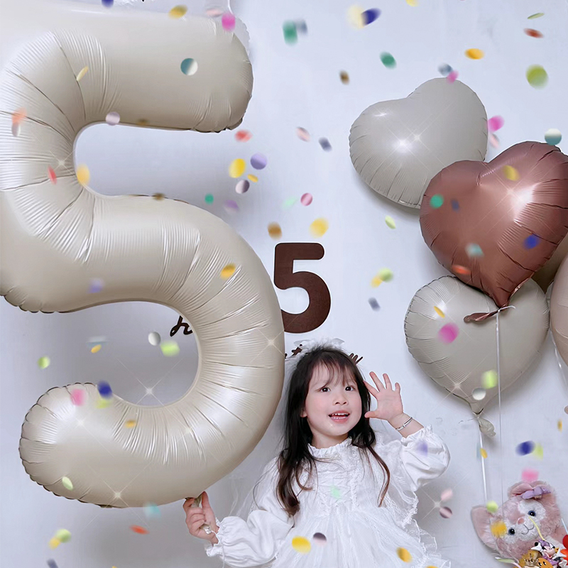 速发生日布2背景墙数字气装1周岁置456孩宝对摄影场景球饰