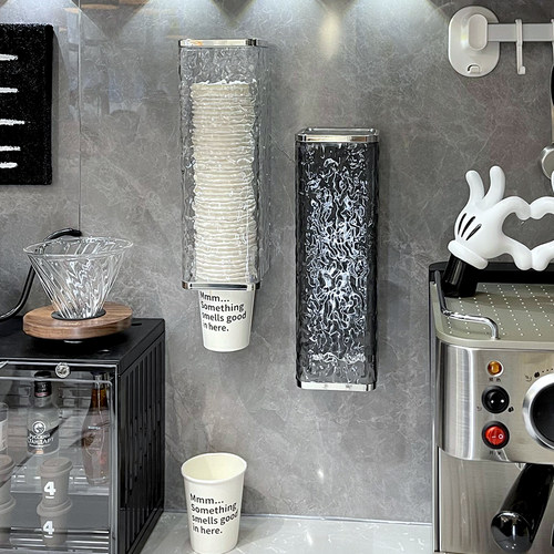 速发一次性杯子收杯器壁挂式饮水机水杯取纳置物架高颜架纸杯值取