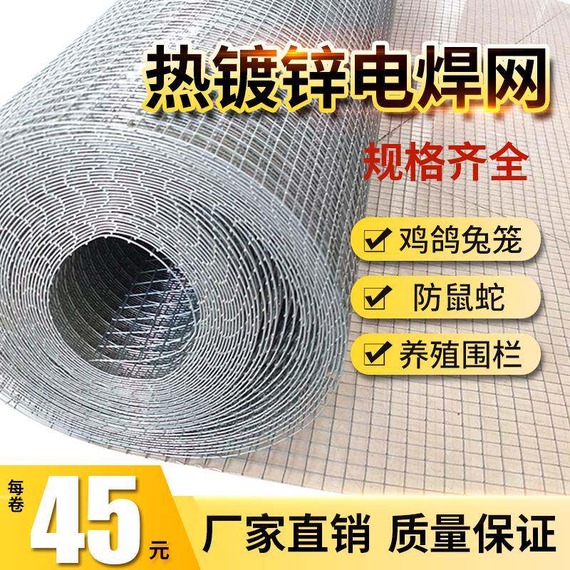速发镀锌防丝网防护栏围网铁鼠蛇网养殖网电焊网肉多台鸽鸟笼格网
