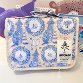 速发MX2蓝色姆明啊美折叠化漱包便携可挂洗妆旅行家用大容