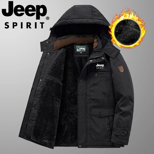 吉普加绒加厚棉衣JEEP爸爸冬季