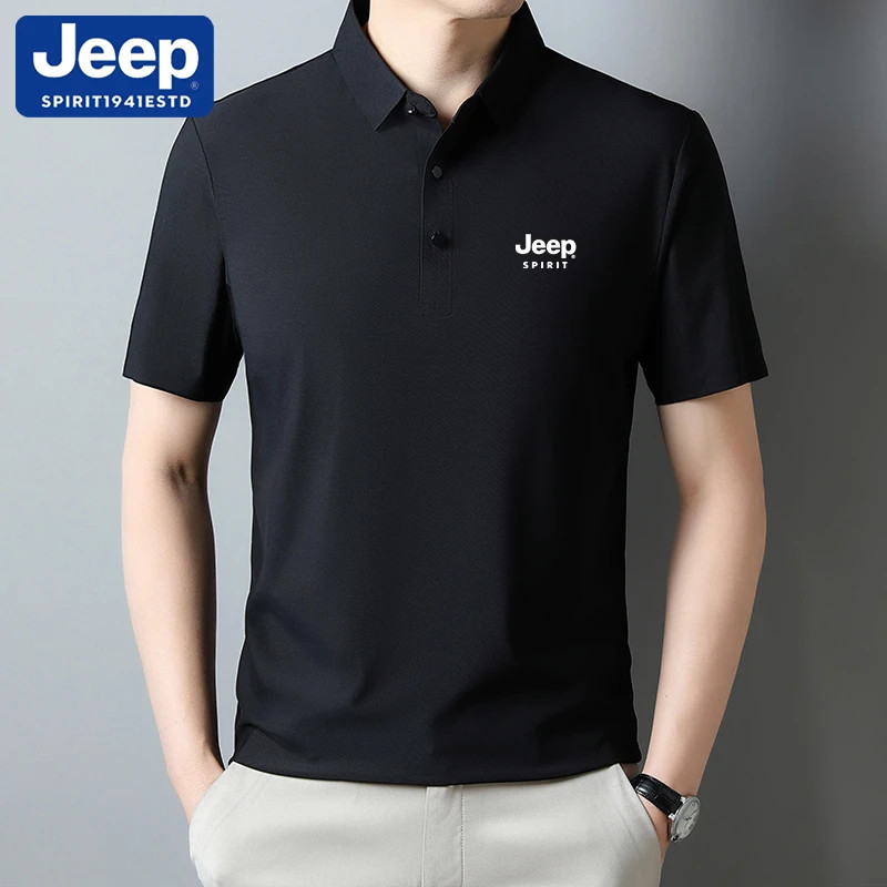 JEEP吉普POLO衫夏季冰丝短袖t恤