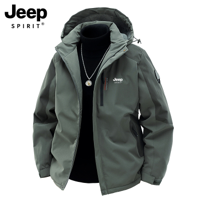 吉普JEEP新款户外加绒加厚冲锋衣