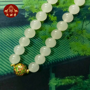 大昭寺足银花絲.青海料冰中和田玉颈项链温润冰洁白玉雍容华贵
