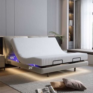 智能电动大象耳朵轻奢现代悬浮真皮简约多功能升降双人床头柜组合