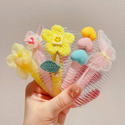 极速夏季新款儿童浏海碎发u神器插梳女童前额发夹女孩头饰宝宝梳