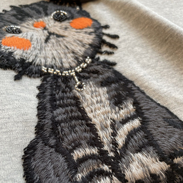 用实拍来说话！！太逼真了~外单高品质卡通刺绣小猫纯棉短袖T恤女,女装/女士精品,T恤,淘宝优惠券,粉丝福利购,淘宝优惠卷