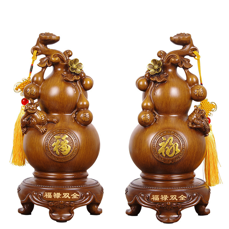 极速福禄双全招i财葫芦摆件新中式客厅玄关酒柜办公室摆设乔迁f开,家居饰品,桌面摆件,淘宝优惠券,粉丝福利购,淘宝优惠卷