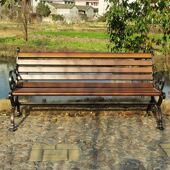 极速公园椅户外长椅子室外休闲靠背椅锌合金不掉S漆座椅庭院社区