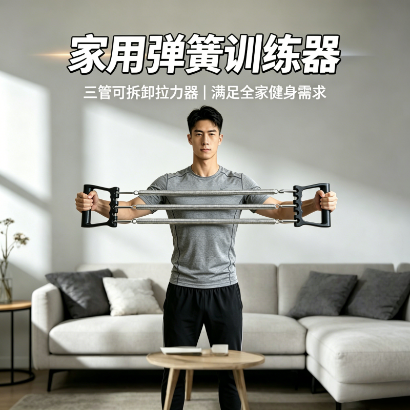 弹簧拉力器仰卧起坐男多功能家用