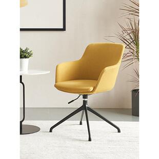 北欧办公室会客布艺洽谈椅糖果色酒店休闲椅子售楼部4s店接待座椅