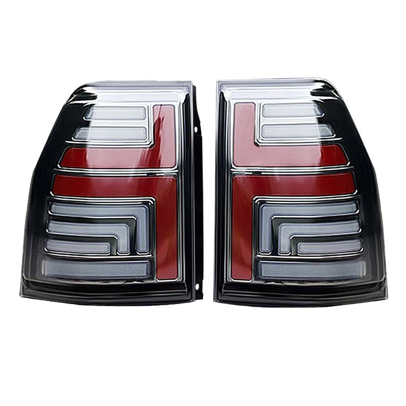 适配三菱帕杰罗V93V97改装流光LED尾灯行车刹车转向倒车灯后大灯