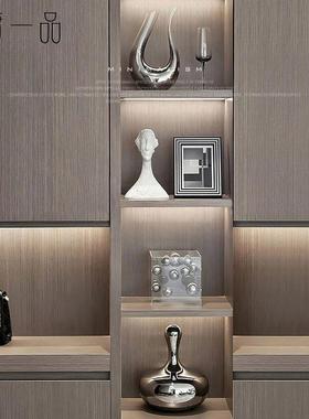 高级感样板间装饰品客厅酒柜餐边柜酒具组合套装现代轻奢艺术摆件