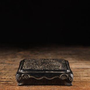 旧石器仿古天然青石纯手工吉祥如意方桌中式复古底座民俗怀旧摆件