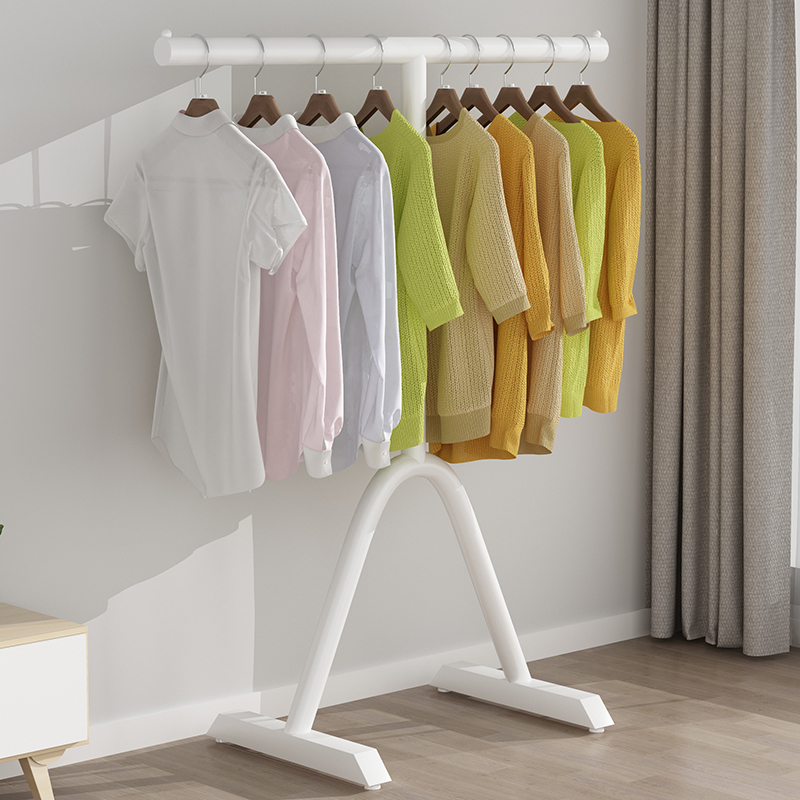 极速衣架落地卧室挂衣架不占地办公D室家用室内衣服挂架小型的晾