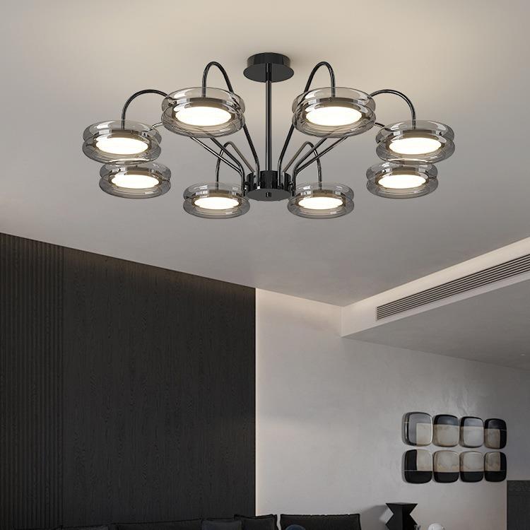 客厅吊灯意式极简轻奢设计师2025新款全光谱护眼灯具全屋组合套餐